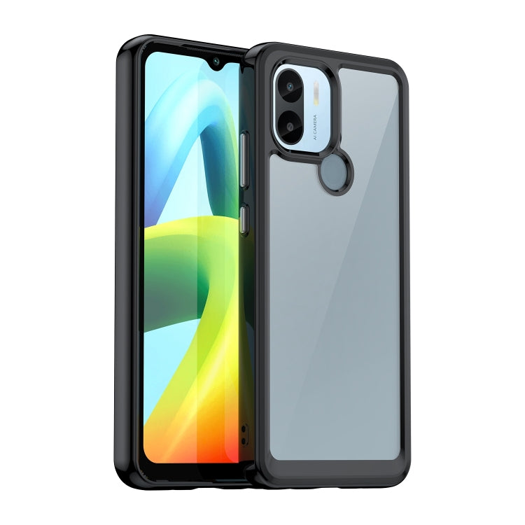 For Xiaomi Poco C50 Colorful Series Acrylic Hybrid TPU Phone Case(Black) - Xiaomi Cases by buy2fix | Online Shopping UK | buy2fix