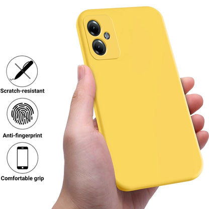 For Motorola Moto G64 Pure Color Liquid Silicone Shockproof Phone Case(Yellow) - Motorola Cases by buy2fix | Online Shopping UK | buy2fix