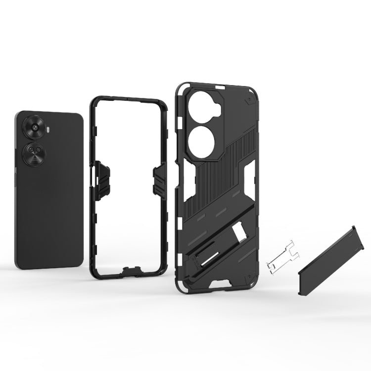 For Huawei nova 11 SE Punk Armor 2 in 1 PC + TPU Phone Case with Holder(Grey) - Huawei Cases by buy2fix | Online Shopping UK | buy2fix