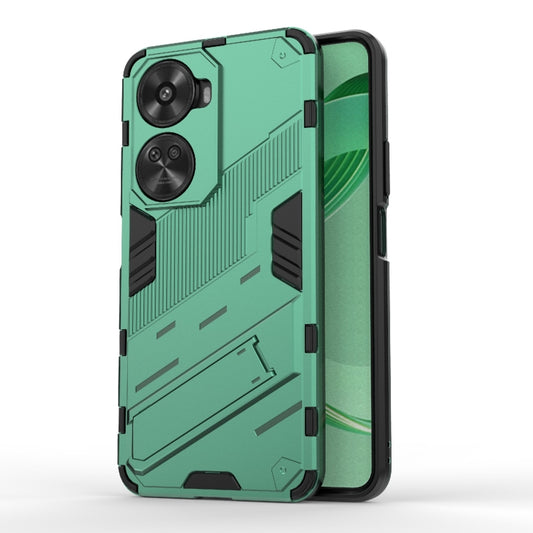 For Huawei nova 11 SE Punk Armor 2 in 1 PC + TPU Phone Case with Holder(Green) - Huawei Cases by buy2fix | Online Shopping UK | buy2fix