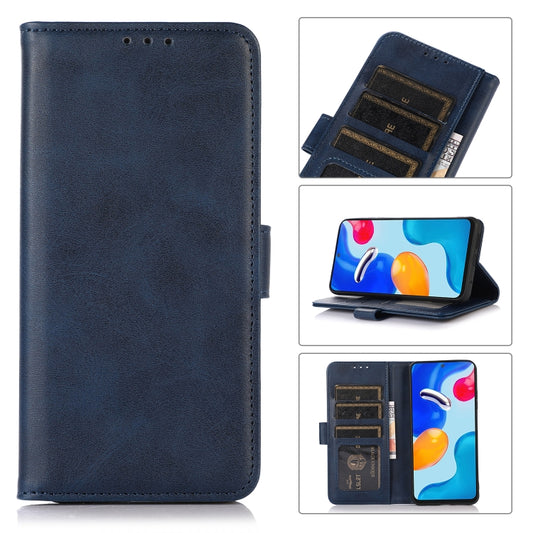 For iPhone 16 Plus Cow Texture Leather Phone Case(Blue) - iPhone 16 Plus Cases by buy2fix | Online Shopping UK | buy2fix