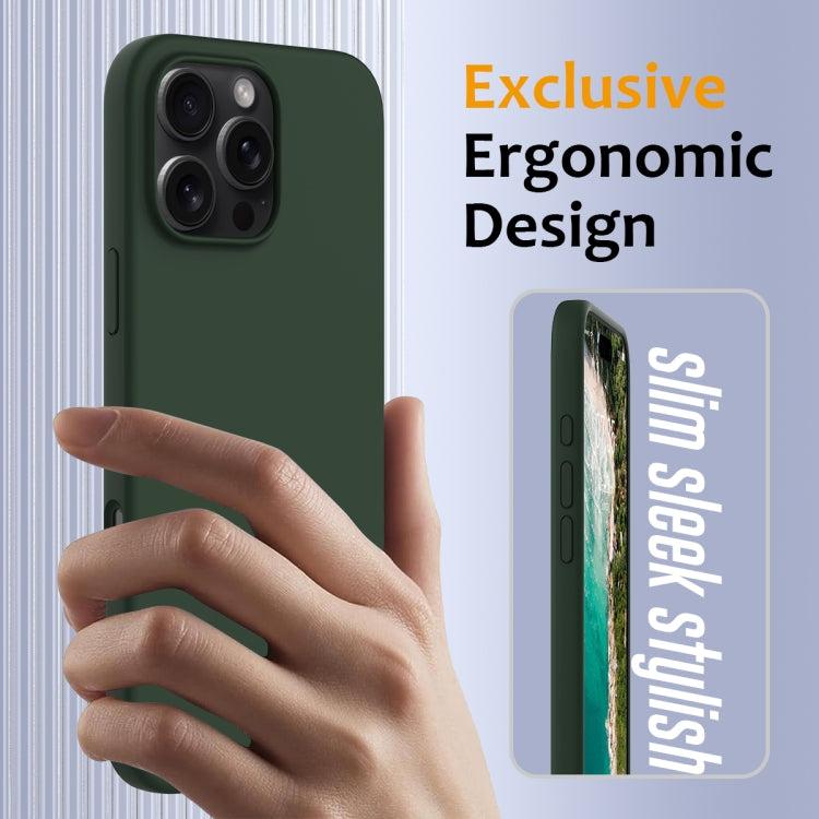 For iPhone 16 Pro Max Shockproof Silicone Magsafe Phone Case(Dark Green) - iPhone 16 Pro Max Cases by buy2fix | Online Shopping UK | buy2fix