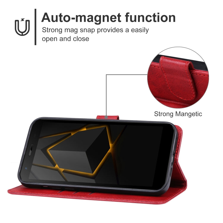 For DOOGEE S41T Leather Phone Case(Red) - Doogee Cases by buy2fix | Online Shopping UK | buy2fix