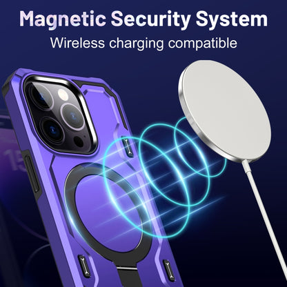 For iPhone 14 Pro Max Patronus MagSafe Magnetic Holder Phone Case(Purple) - iPhone 14 Pro Max Cases by buy2fix | Online Shopping UK | buy2fix