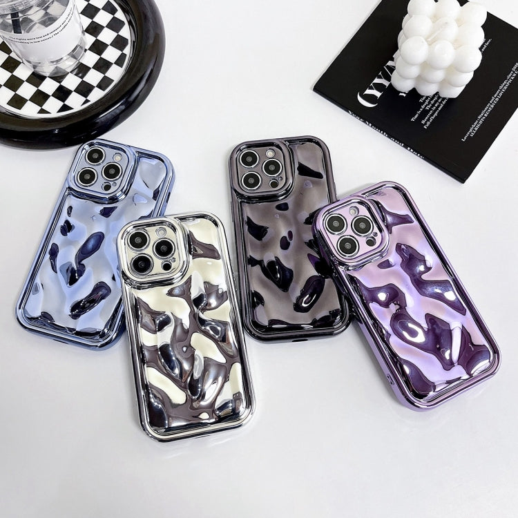 For iPhone 16 Pro Electroplating Meteorite Texture TPU Phone Case(Silver) - iPhone 16 Pro Cases by buy2fix | Online Shopping UK | buy2fix