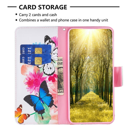 For iPhone 16 Pro Colored Drawing Pattern Leather Phone Case(Butterflies) - iPhone 16 Pro Cases by buy2fix | Online Shopping UK | buy2fix