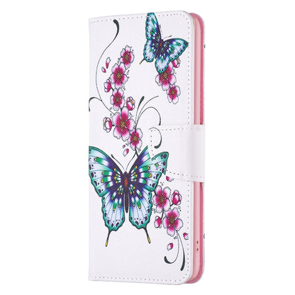 For iPhone 16 Pro Colored Drawing Pattern Flip Leather Phone Case(Flowers Butterfly) - iPhone 16 Pro Cases by buy2fix | Online Shopping UK | buy2fix