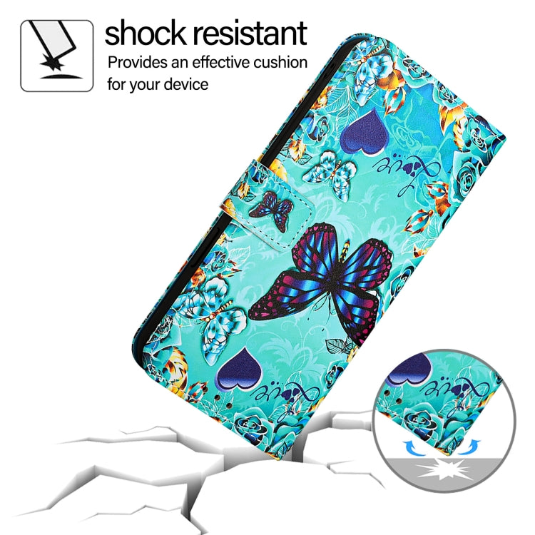 For iPhone SE 2024 Colored Drawing Pattern Plain Weave Leather Phone Case(Caring Butterfly) - More iPhone Cases by buy2fix | Online Shopping UK | buy2fix