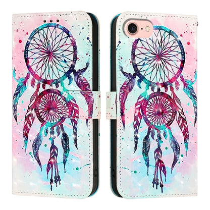 For iPhone SE 2024 3D Painting Horizontal Flip Leather Phone Case(Color Drop Wind Chimes) - More iPhone Cases by buy2fix | Online Shopping UK | buy2fix