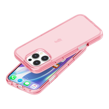 For iPhone 16 Pro Max Shockproof Terminator Transparent Phone Case(Pink) - iPhone 16 Pro Max Cases by buy2fix | Online Shopping UK | buy2fix