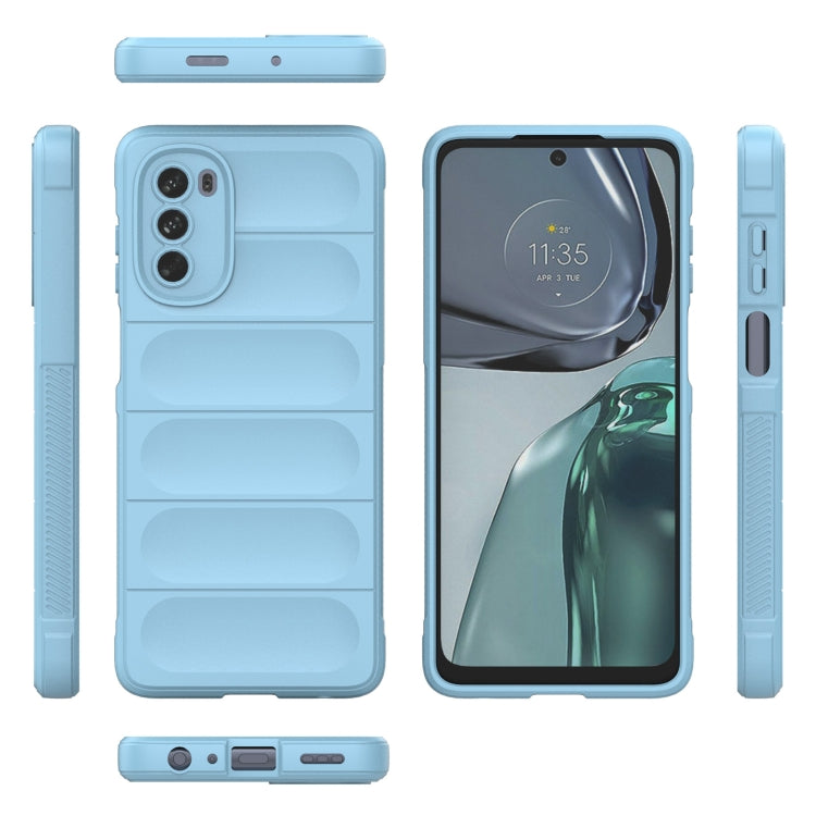 For Motorola Moto G62 5G Magic Shield TPU + Flannel Phone Case(Wine Red) - Motorola Cases by buy2fix | Online Shopping UK | buy2fix