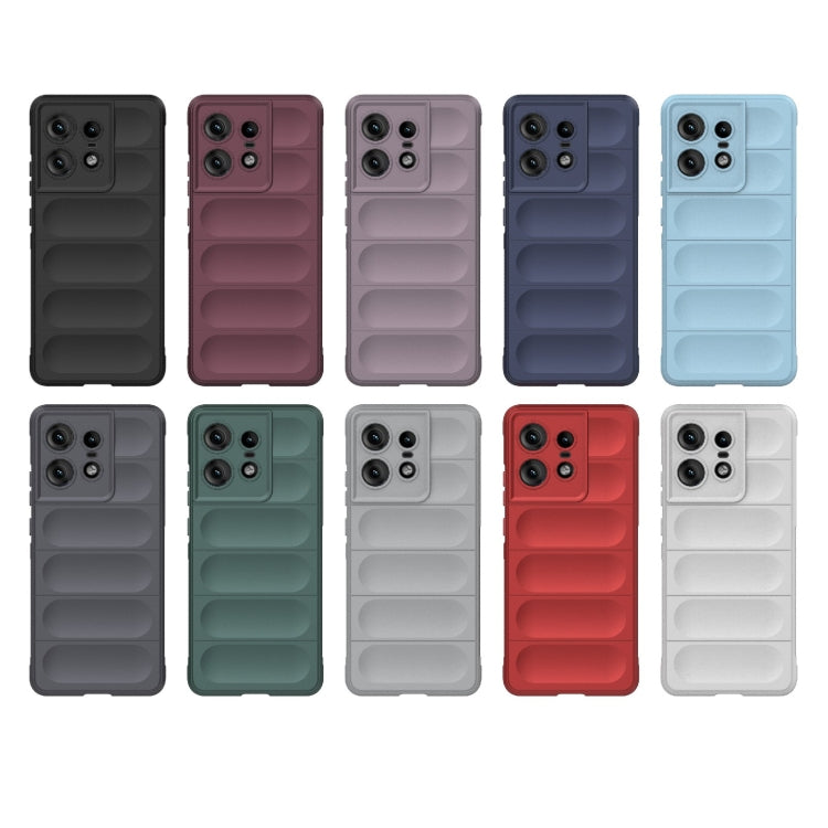 For Motorola Edge 50 Pro 5G Global Magic Shield TPU + Flannel Phone Case(Grey) - Motorola Cases by buy2fix | Online Shopping UK | buy2fix