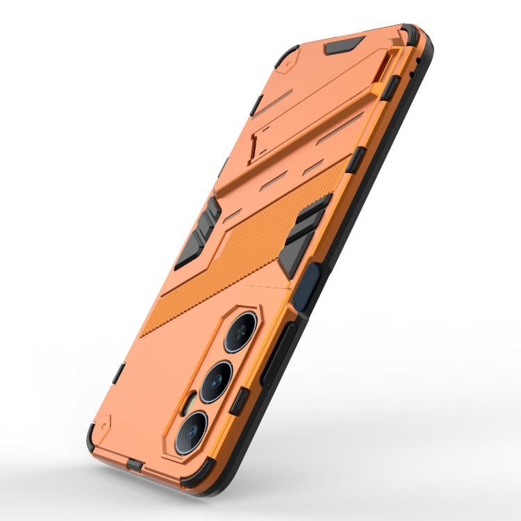 For Realme C65 4G Global Punk Armor 2 in 1 PC + TPU Phone Case with Holder(Orange) - Realme Cases by buy2fix | Online Shopping UK | buy2fix