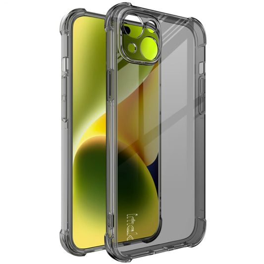 For iPhone 15 Plus imak Shockproof Airbag TPU Phone Case(Transparent Black) - iPhone 15 Plus Cases by imak | Online Shopping UK | buy2fix