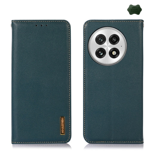 For OnePlus Nord 13 KHAZNEH Nappa Top Layer Cowhide Leather Phone Case(Green) - OnePlus Cases by buy2fix | Online Shopping UK | buy2fix