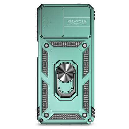 For Motorola Moto G22 5G / Moto G Play 2024 Sliding Camshield Holder Phone Case(Dark Green) - Motorola Cases by buy2fix | Online Shopping UK | buy2fix