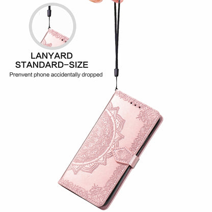 For Ulefone Note 16 Pro Mandala Flower Embossed Leather Phone Case(Rose Gold) - Ulefone Cases by buy2fix | Online Shopping UK | buy2fix