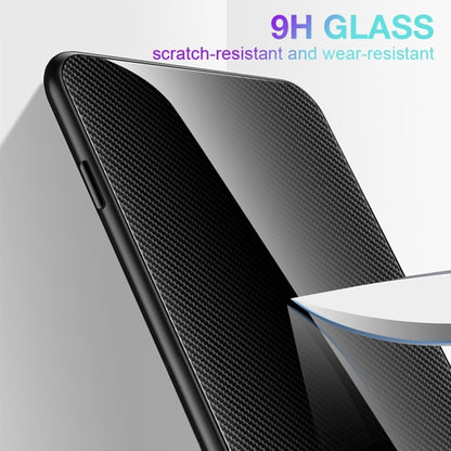 For iPhone 16 Texture Gradient Glass TPU Phone Case(Black) - iPhone 16 Cases by buy2fix | Online Shopping UK | buy2fix