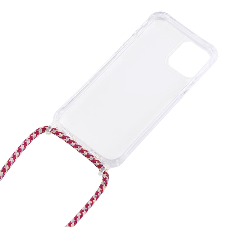 For iPhone 16 Transparent Acrylic Airbag Shockproof Phone Protective Case with Lanyard(Zebra) - iPhone 16 Cases by buy2fix | Online Shopping UK | buy2fix