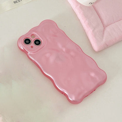 For iPhone 16 Plus Wave Bubbles TPU Phone Case(Pearlescent Pink) - iPhone 16 Plus Cases by buy2fix | Online Shopping UK | buy2fix