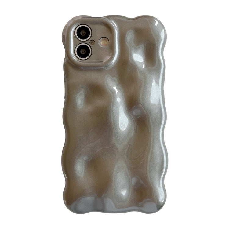 For iPhone 16 Wave Bubbles TPU Phone Case(Grey) - iPhone 16 Cases by buy2fix | Online Shopping UK | buy2fix