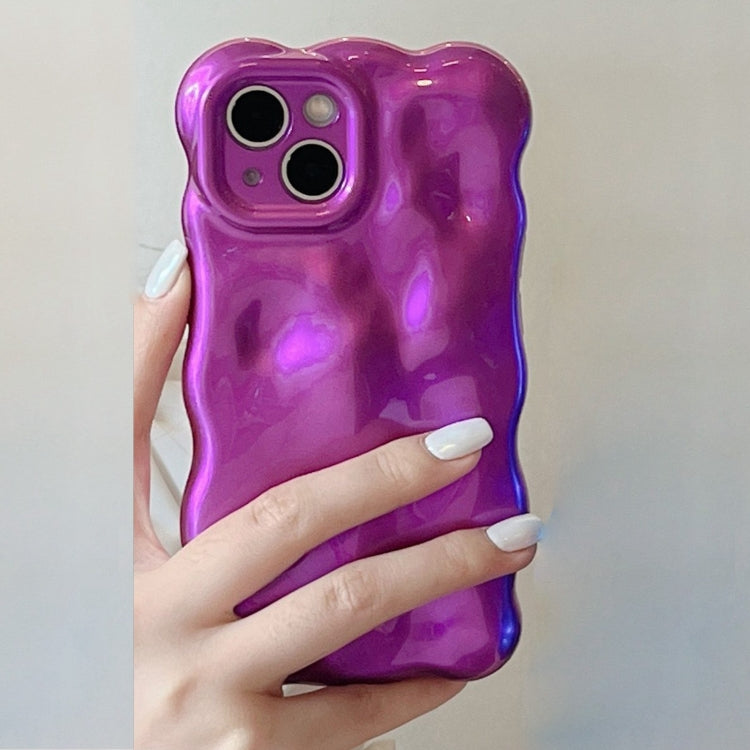 For iPhone 16 Wave Bubbles TPU Phone Case(Purple) - iPhone 16 Cases by buy2fix | Online Shopping UK | buy2fix