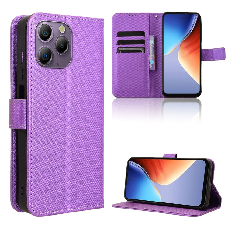 For Blackview A96 Diamond Texture Leather Phone Case(Purple) - More Brand by buy2fix | Online Shopping UK | buy2fix