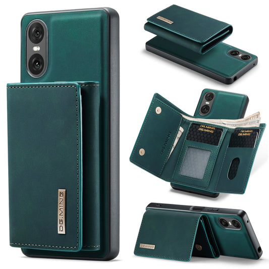 For Sony Xperia 10 VI DG.MING M1 Series 3-Fold Multi Card Wallet + Magnetic Phone Case(Green) - Sony Cases by DG.MING | Online Shopping UK | buy2fix