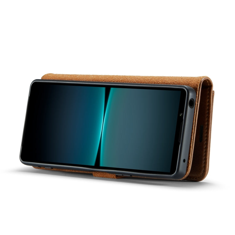 For Sony Xperia 1 VI DG.MING Crazy Horse Texture Detachable Magnetic Leather Phone Case(Brown) - Sony Cases by DG.MING | Online Shopping UK | buy2fix