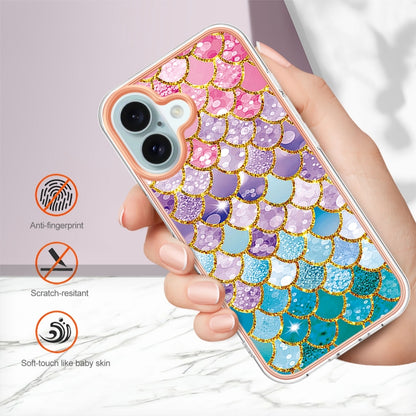 For iPhone 16 Electroplating Pattern IMD TPU Shockproof Case(Colorful Scales) - iPhone 16 Cases by buy2fix | Online Shopping UK | buy2fix