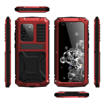 For Samsung Galaxy S20 Plus R-JUST Waterproof Shockproof Dustproof Metal + Silicone Protective Case(Red) - Galaxy Phone Cases by R-JUST | Online Shopping UK | buy2fix