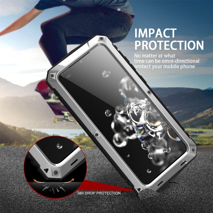 For Samsung Galaxy S20 Plus R-JUST Waterproof Shockproof Dustproof Metal + Silicone Protective Case(Silver) - Galaxy Phone Cases by R-JUST | Online Shopping UK | buy2fix