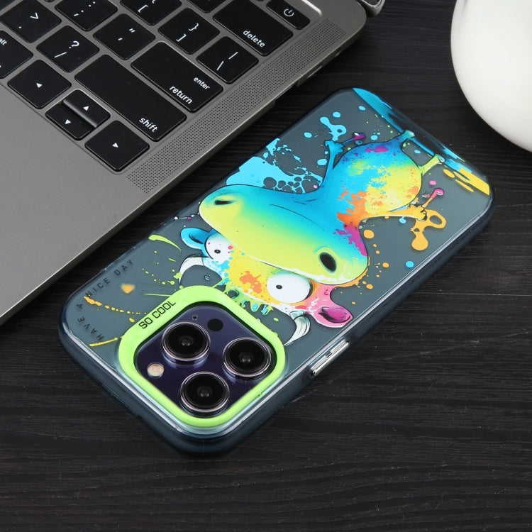 For iPhone 16 Pro Animal Pattern Oil Painting Series PC + TPU Phone Case(Tattered Astronaut) - iPhone 16 Pro Cases by buy2fix | Online Shopping UK | buy2fix