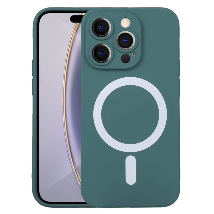 For iPhone 16 Pro Liquid Silicone Magsafe Phone Case(Dark Green) - iPhone 16 Pro Cases by buy2fix | Online Shopping UK | buy2fix