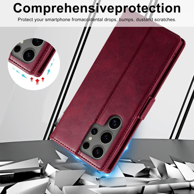 For Samsung Galaxy S24 Ultra LC.IMEEKE RFID Anti-theft Leather Phone Case(Red) - Galaxy S24 Ultra 5G Cases by LC.IMEEKE | Online Shopping UK | buy2fix