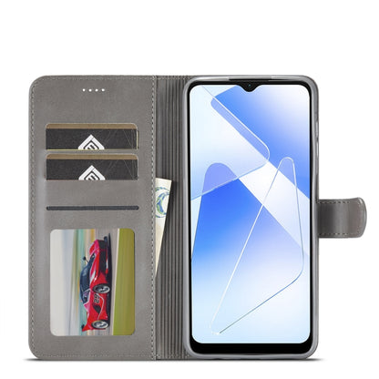 For Samsung Galaxy A55 5G LC.IMEEKE Calf Texture Leather Phone Case(Grey) - Galaxy Phone Cases by LC.IMEEKE | Online Shopping UK | buy2fix