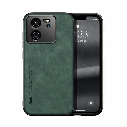 For Xiaomi Redmi K60 Ultra Skin Feel Magnetic Leather Back Phone Case(Green) - Redmi K60 Ultra Cases by buy2fix | Online Shopping UK | buy2fix