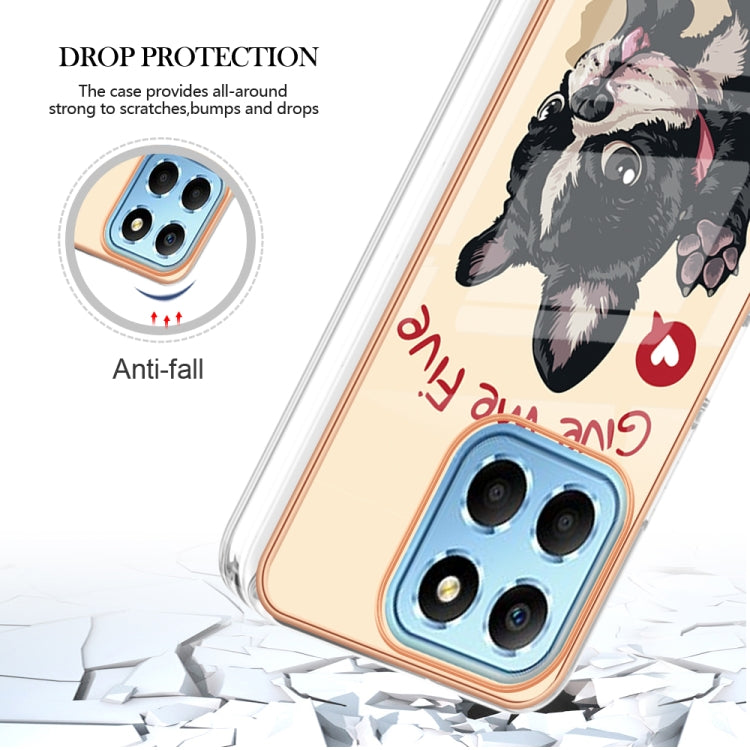 For Honor X8 5G / X6 4G Electroplating Marble Dual-side IMD Phone Case(Lucky Dog) - Honor Cases by buy2fix | Online Shopping UK | buy2fix