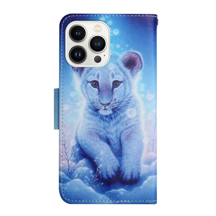 For iPhone 16 Pro Max 3D Colored Drawing Flip Leather Phone Case(Leopard) - iPhone 16 Pro Max Cases by buy2fix | Online Shopping UK | buy2fix