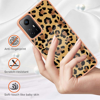 Xiaomi Redmi Note 12S 4G Electroplating Marble Dual-side IMD Phone Case(Leopard Print) - Xiaomi Cases by buy2fix | Online Shopping UK | buy2fix