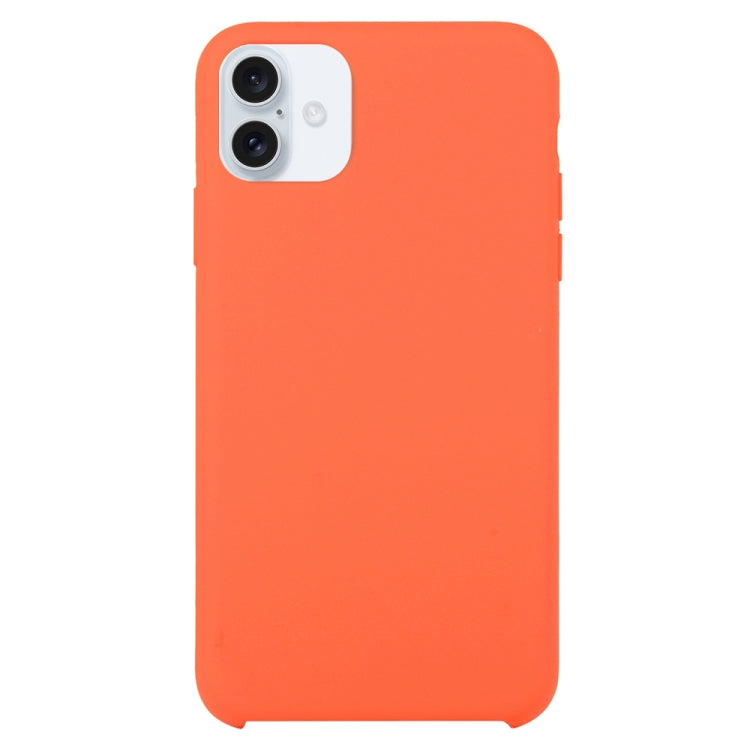 For iPhone 16 Solid Silicone Phone Case(Orange) - iPhone 16 Cases by buy2fix | Online Shopping UK | buy2fix