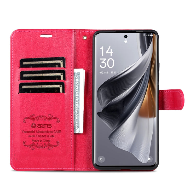 For OPPO Find X7 Ultra AZNS Sheepskin Texture Flip Leather Phone Case(Red) - Find X7 Ultra Cases by AZNS | Online Shopping UK | buy2fix