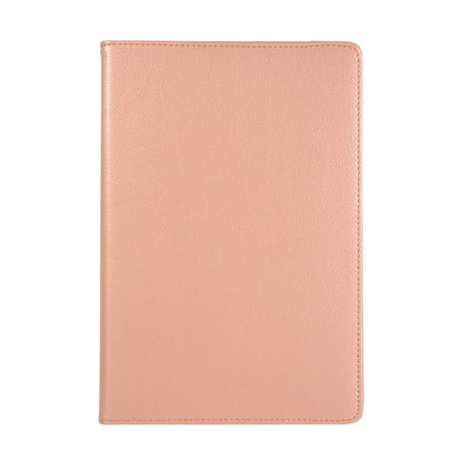 For Samsung Galaxy Tab S9+ 360 Degrees Rotation Holder Litchi Texture Leather Tablet Case(Rose Gold) - Galaxy Tab S9+ Cases by buy2fix | Online Shopping UK | buy2fix