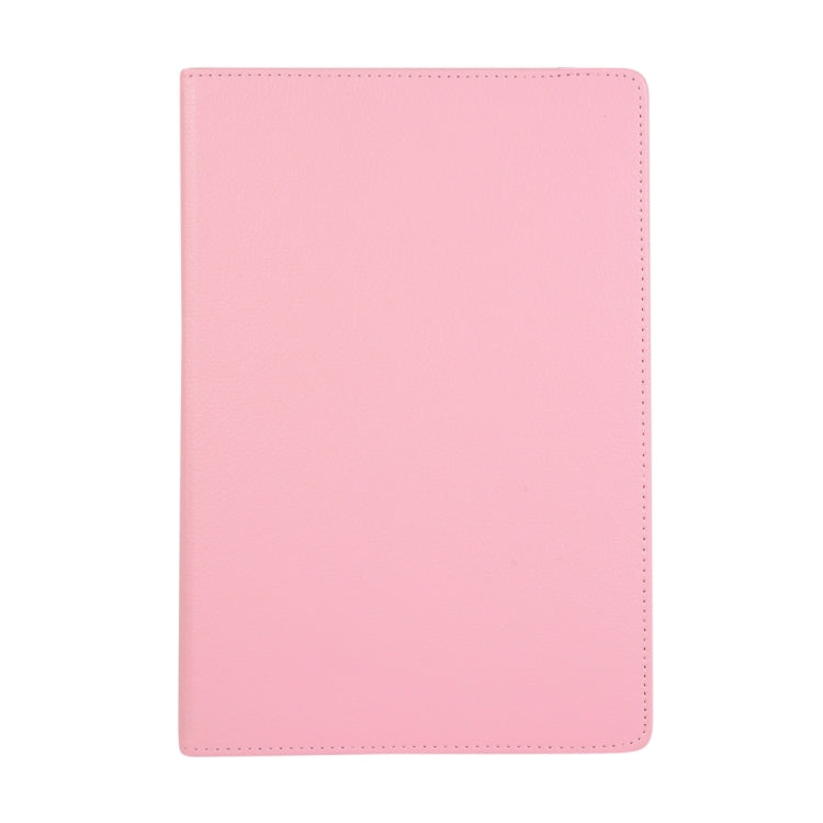 For Samsung Galaxy Tab S9 Ultra 360 Degrees Rotation Holder Litchi Texture Leather Tablet Case(Pink) - Galaxy Tab S9 Ultra Cases by buy2fix | Online Shopping UK | buy2fix