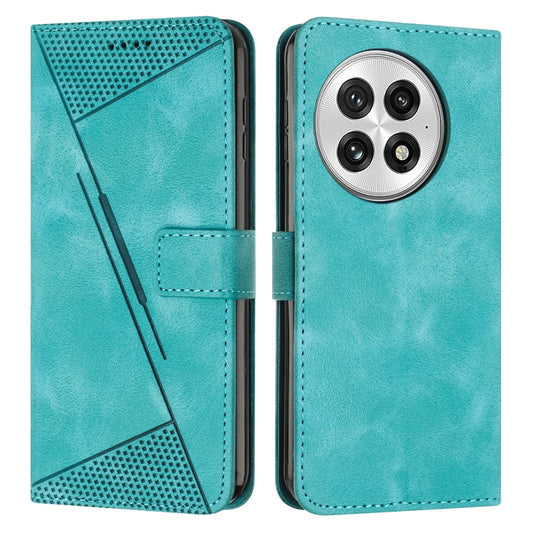 For OnePlus 13 Dream Triangle Leather Phone Case with Lanyard(Green) - OnePlus Cases by buy2fix | Online Shopping UK | buy2fix