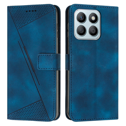 For Honor X8b Dream Triangle Leather Phone Case with Lanyard(Blue) - Honor Cases by buy2fix | Online Shopping UK | buy2fix