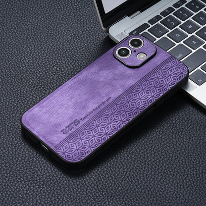 For iPhone 16 AZNS 3D Embossed Skin Feel Phone Case(Purple) - iPhone 16 Cases by AZNS | Online Shopping UK | buy2fix