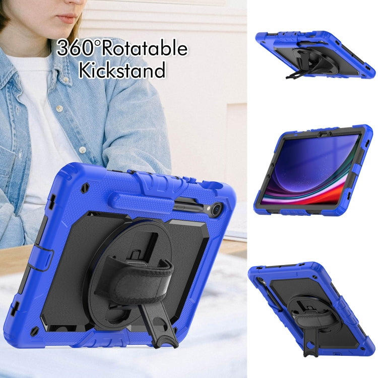 For Samsung Galaxy Tab S9 / S8 / S7 Silicone + PC Tablet Case(Dark Blue+Black) - Galaxy Tab S9 Cases by buy2fix | Online Shopping UK | buy2fix