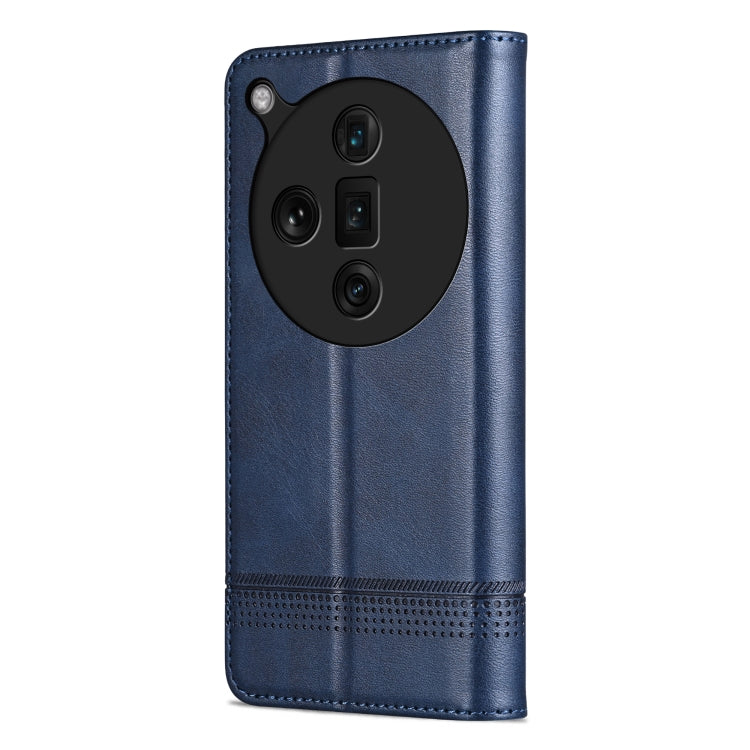 For OPPO Find X7 Ultra AZNS Magnetic Calf Texture Flip Leather Phone Case(Dark Blue) - OPPO Cases by AZNS | Online Shopping UK | buy2fix