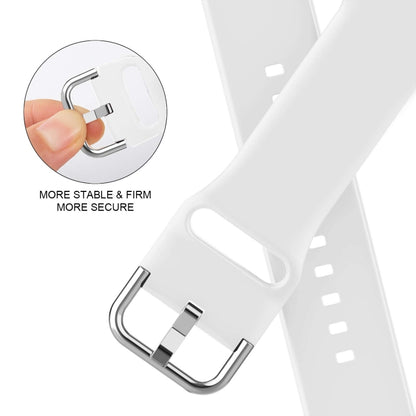 For Apple Watch Series 6 44mm Pin Buckle Silicone Watch Band(White) - Watch Bands by buy2fix | Online Shopping UK | buy2fix